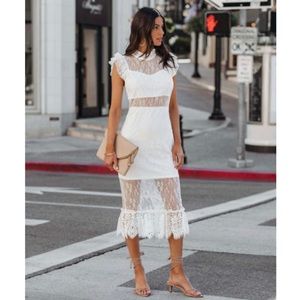 VICI Collection Lace Midi Dress